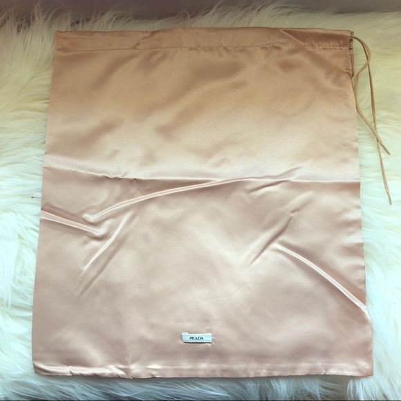 Prada Champagne Pink Silk Bag 17”